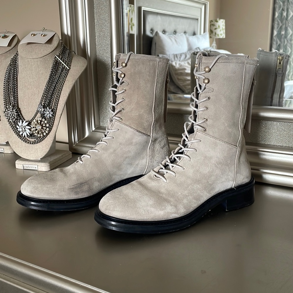 RESERVED All Saints suede Combat Boots